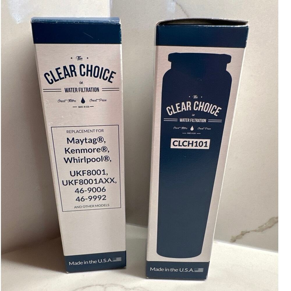 NEW Set Of 2 Clear Choice CLCH101 Taste Refrigerator Replacement Water Filter